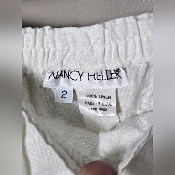 Vintage Nancy Heller 100% Linen Quiet Luxury Pocket Midi Skirt, Size 2 - Picture 4 of 4